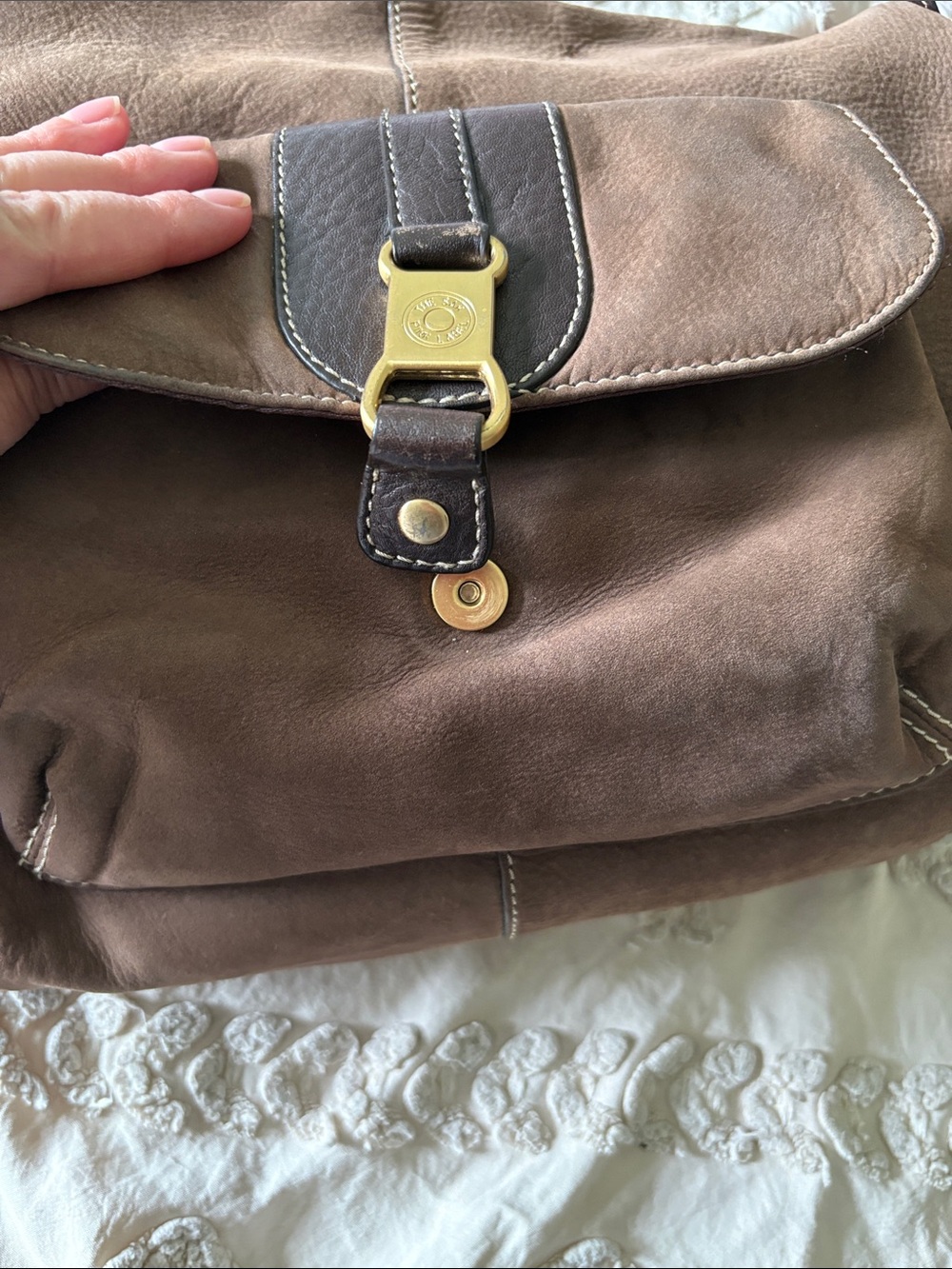 The Sak Brown Suede Hobo with Dark Chocolate Trim - Picture 9 of 13
